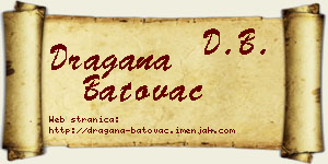 Dragana Batovac vizit kartica